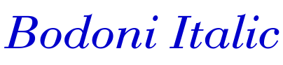 Bodoni Italic 字体